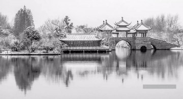 Noire et blanche œuvres - Jardin chinois noir et blanc